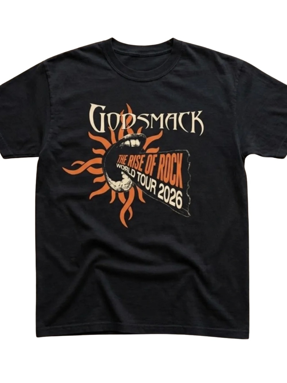 Gildan The Rise of Rock 2026 Black Tour T-Shirt